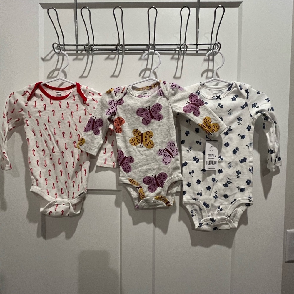 Lot of 10: Colorful Butterfly and Floral Kids One Pieces